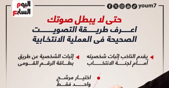 طريقة التصويت الصحيحة فى الانتخابات الرئاسية (إنفوجراف)