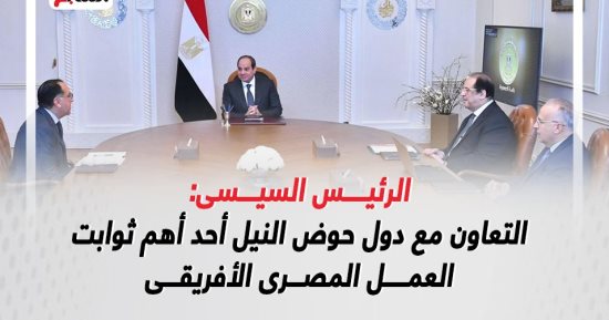 الرئيس السيسى: التعاون مع دول حوض النيل أهم ثوابت العمل المصرى الأفريقى.. إنفوجراف