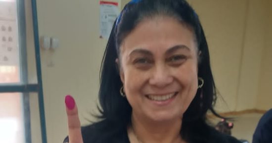 سلوى عثمان بعد الإدلاء بصوتها: المشاركة بالعملية الانتخابية واجب وطنى