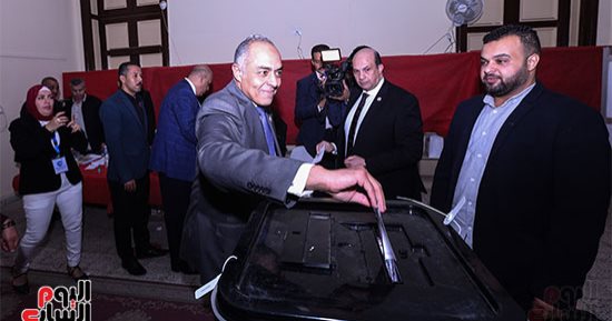 المستشار أحمد بندارى يدلى بصوته فى الانتخابات الرئاسية 2024
