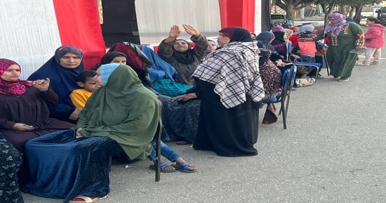 طابور للناخبات بلجان منشأة القناطر تزامنًا مع فتح باب التصويت 
