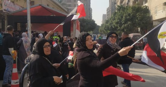 أعلام مصر تزين لجان الانتخابات الرئاسية 2024 فى منطقة الزيتون