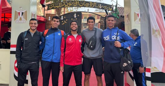 لاعبو منتخب التجديف يدلون بأصواتهم فى الانتخابات الرئاسية