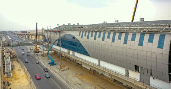 اللمسات الأخيرة فى محطة مونوريل المشير طنطاوي