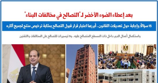 15سؤالاً وإجابة حول تعديلات قانون التصالح فى مخالفات البناء.. عن برلمانى