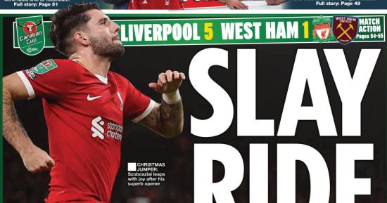 صحف إنجلترا بعد خماسية كأس كارباو: ليفربول كامل الثقة قبل مواجهة أرسنال