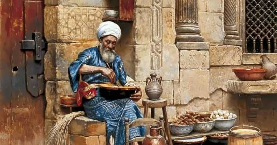 لوحات المستشرقين عن مصر.. شاهد لوحة تاجر الشارع للفنان لودفج دويتش