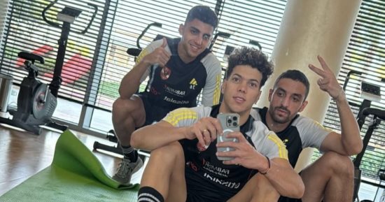 إمام عاشور وكوكا وطاهر يستعدون لنهائى السوبر بتدريبات فى الجيم