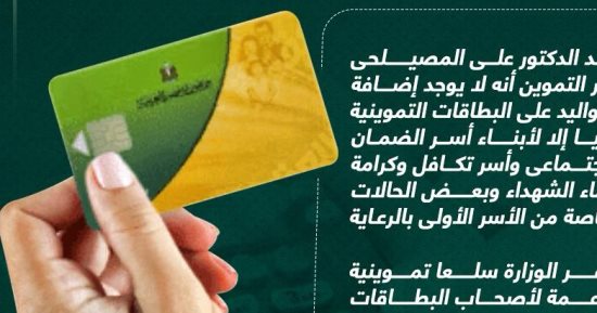 الفئات المستحقة لإضافة المواليد على بطاقات التموين.. انفوجراف