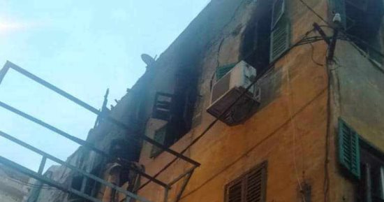 التصريح بدفن زوج وزوجته وأبنائه الثلاثة بحريق شقة فى الجمرك بالإسكندرية 