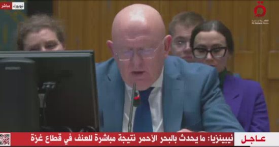 مندوب روسيا لدى مجلس الأمن: إسرائيل تنفذ عمليات تطهير عرقى بحق الفلسطينيين