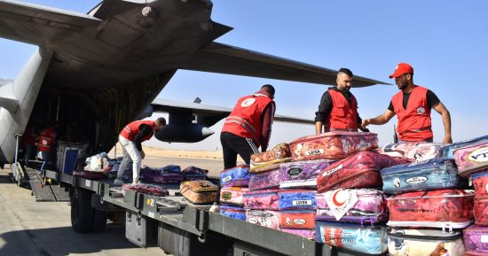 جسور العون لغزة تتواصل عبر الأراضى المصرية.. أكثر من 40 ألف طن مساعدات قدمت من شعب مصر.. ومطار العريش يستقبل 458 طائرة نقلت مواد إغاثية.. ومتطوعون مصريون يجهزون الشاحنات ويسلمونها للأشقاء بغزة.. صور
