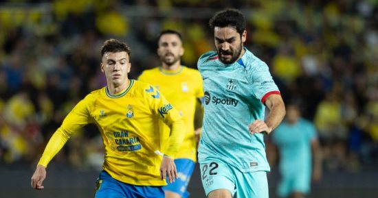 برشلونة يخطف فوزا مثيرا من لاس بالماس بثنائية فى الدوري الإسباني.. فيديو