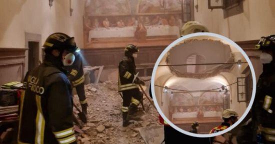 إصابة 33 شخصا في إيطاليا خلال حفل زفاف بعد انهيار بدير يعود للقرن الـ15