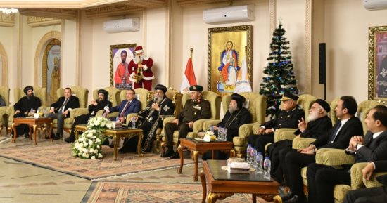 قيادات الإسكندرية تهنئ البابا تواضروس الثانى بأعياد الميلاد والغطاس المجيد