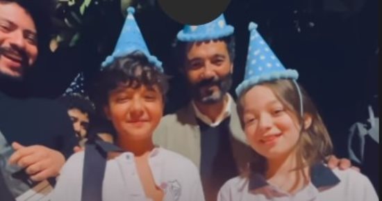 خالد النبوى وحلا شيحة يحتفلان بأعياد ميلاد أطفال "إمبراطورية ميم"