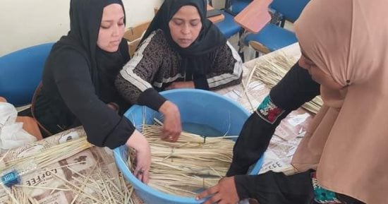 المرأة الأسوانية تبدع وتحافظ على البيئة وتستفيد من مخلفات النخيل