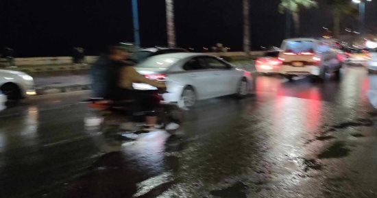 أمطار غزيرة على الإسكندرية فى أول أيام نوة الكرم.. فيديو