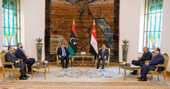 الرئيس السيسى يستقبل "المنفى" ويؤكد دعم مصـر لجهود حماية وحدة الأراضى الليبية