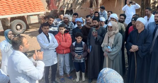 معهد الصحة الحيوانية يواصل قوافله لعلاج مواشي صغار المربين مجانا بالفيوم
