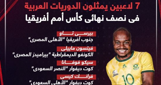 صورة 7 ممثلين للدوريات العربية فى نصف نهائي كأس أمم أفريقيا.. إنفوجراف