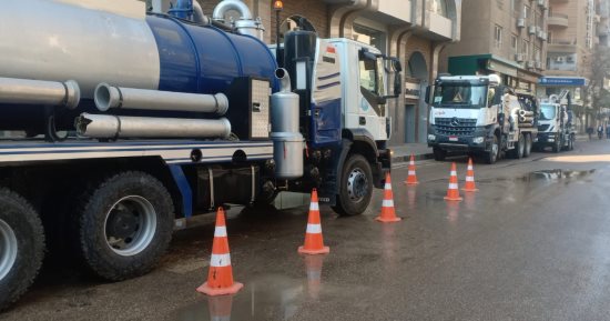 إصلاح كسر خط مياه بمنطقة المهندسين وعودة الخدمة