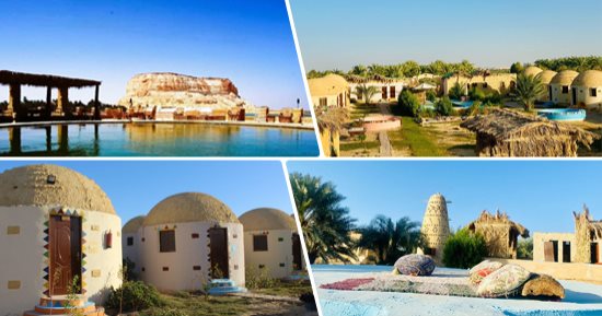 أهم المقاصد السياحية الشتوية.. واحة سيوة يزورها الأجانب ومحبى المغامرة والهدوء والطبيعة البدائية.. تغطيها أشجار النخيل والزيتون.. تتميز بعيون المياه المالحة العلاجية.. وتضم آثارا إسلامية ورومانية وفرعونية.. صور
