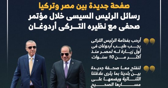 مصر وتركيا صفحة جديدة.. رسائل الرئيس السيسى خلال مؤتمر صحفى مع أردوغان