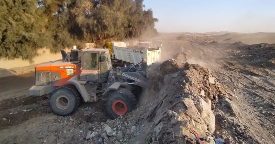 الجيزة: رفع 200 ألف طن مخلفات بمدخل مقلب شبرامنت العمومى