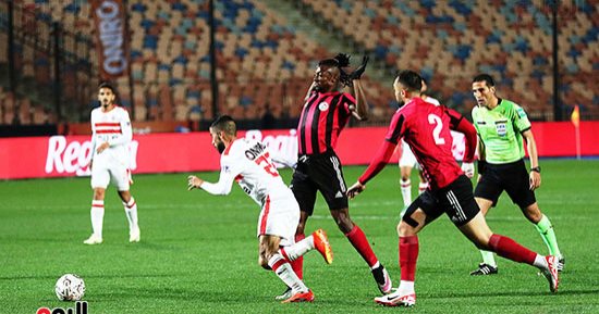 محمد مجدي حارس الداخلية رجل مباراة الزمالك فى الدوري