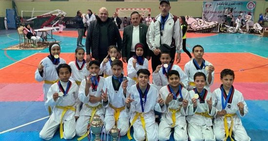 أبطال نادى مطوبس يحصدون المركز الأول بنين والثالث بنات ببطولة وسط الدلتا للتايكوندو