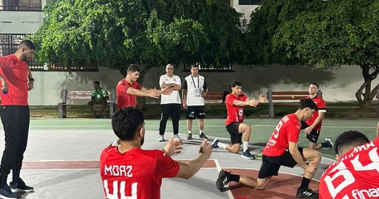 تدريبات استشفائية لمنتخب اليد استعدادا لمواجهة مالي بدورة الألعاب الأفريقية 