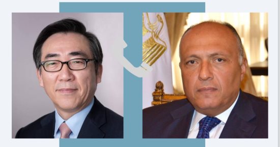 وزير الخارجية يبحث مع نظيره الكورى الجنوبى التعاون الثنائى وتطورات حرب غزة