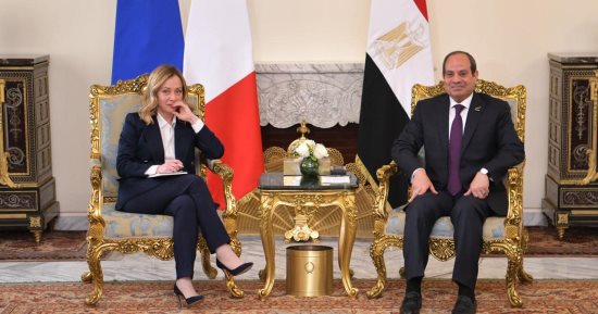 الرئيس السيسي يبحث مع رئيس وزراء إيطاليا التعاون في الأمن الغذائي والانتاج الزراعي