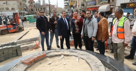 محافظ المنوفية يتفقد أعمال التطوير بكوبرى الباجور العلوى والنصب التذكارى