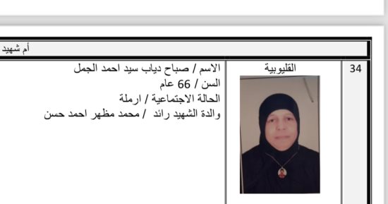 صباح دياب الأم المثالية للقوات المسلحة لعام 2024