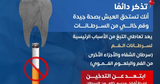 وزارة الصحة تكشف تأثير تعاطى التبغ على صحة الفم.. اعرف تفاصيل