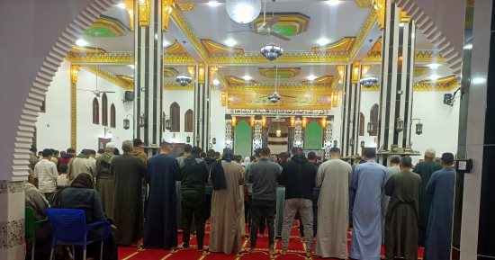 صلاة التراويح من مسجد أم القرى فى المنوفية.. فيديو