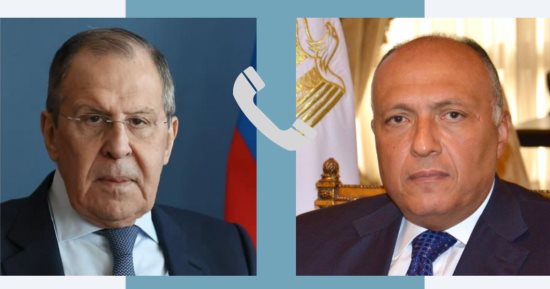 وزير الخارجية يؤكد لنظيره الروسى تضامن مصر الكامل مع موسكو ضد الإرهاب
