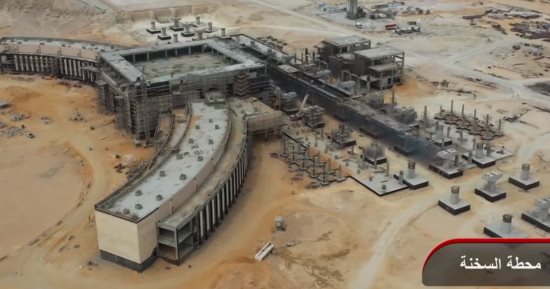 شاهد نسب تنفيذ الخط الأول للقطار الكهربائي السريع العين السخنة العلمين مطروح