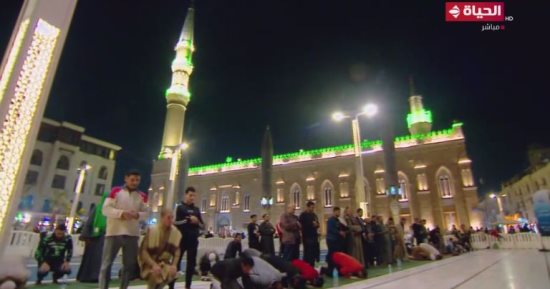 بث مباشر لصلاة التراويح من مسجد الإمام الحسين على قناة الحياة
