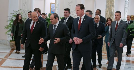 الرئيس السيسي يشدد لوفد مجلس النواب الأمريكى على ضرورة وقف إطلاق النار فى غزة