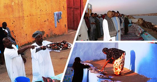 رمضان فى النوبة أحلى.. أهالى جزيرة "هيسا" يتجمعون للإفطار فى أجمل مشهد على النيل بأسوان.. نشر المحبة وإحياء التراث هدفهم من التجمع سنويا.. وصوانى "الفتة" و"السناسن" و"الأبريه" لا غنى عنها على المائدة.. صور