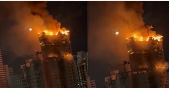 حريق ضخم يلتهم مبنى شاهقا فى البرازيل