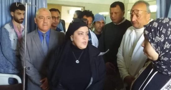 وكيل صحة المنوفية تتابع حالة المصابين فى حادث تصادم بمستشفى منوف العام    