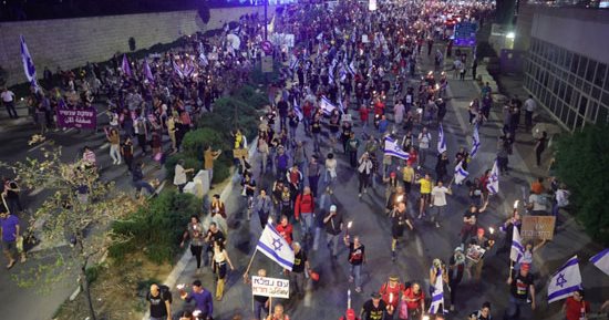مظاهرات في القدس المحتلة للمطالبة بإقالة حكومة نتنياهو