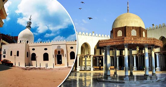 مساجد لها تاريخ فى دمياط.. "عمرو بن العاص" أحد أهم المساجد الأثرية بالمحافظة.. "المعينى" من أقدم 5 مساجد فى أفريقيا.. "فاروق الأول" برأس البر ذو طابع معمارى متميز.. و"الحديدى" الأشهر فى فارسكور