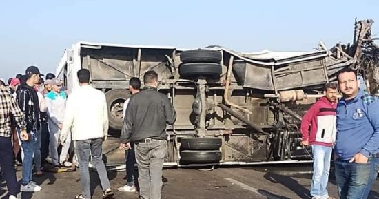 أسماء المصابين فى انقلاب أتوبيس بطريق "المطرية بورسعيد" بالدقهلية