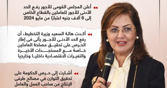 5 معلومات عن زيادة الحد الأدنى للأجور بالقطاع الخاص مايو المقبل.. تفاصيل