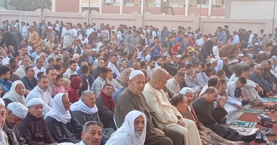 الآلاف يؤدون صلاة العيد بالمنوفية.. فيديو وصور